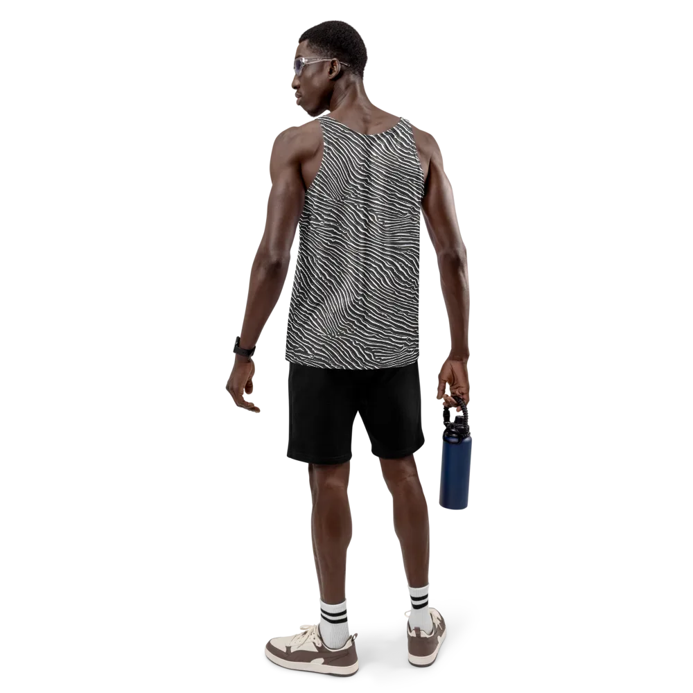 Hypnotic Waves on Men's Tank Top — Back