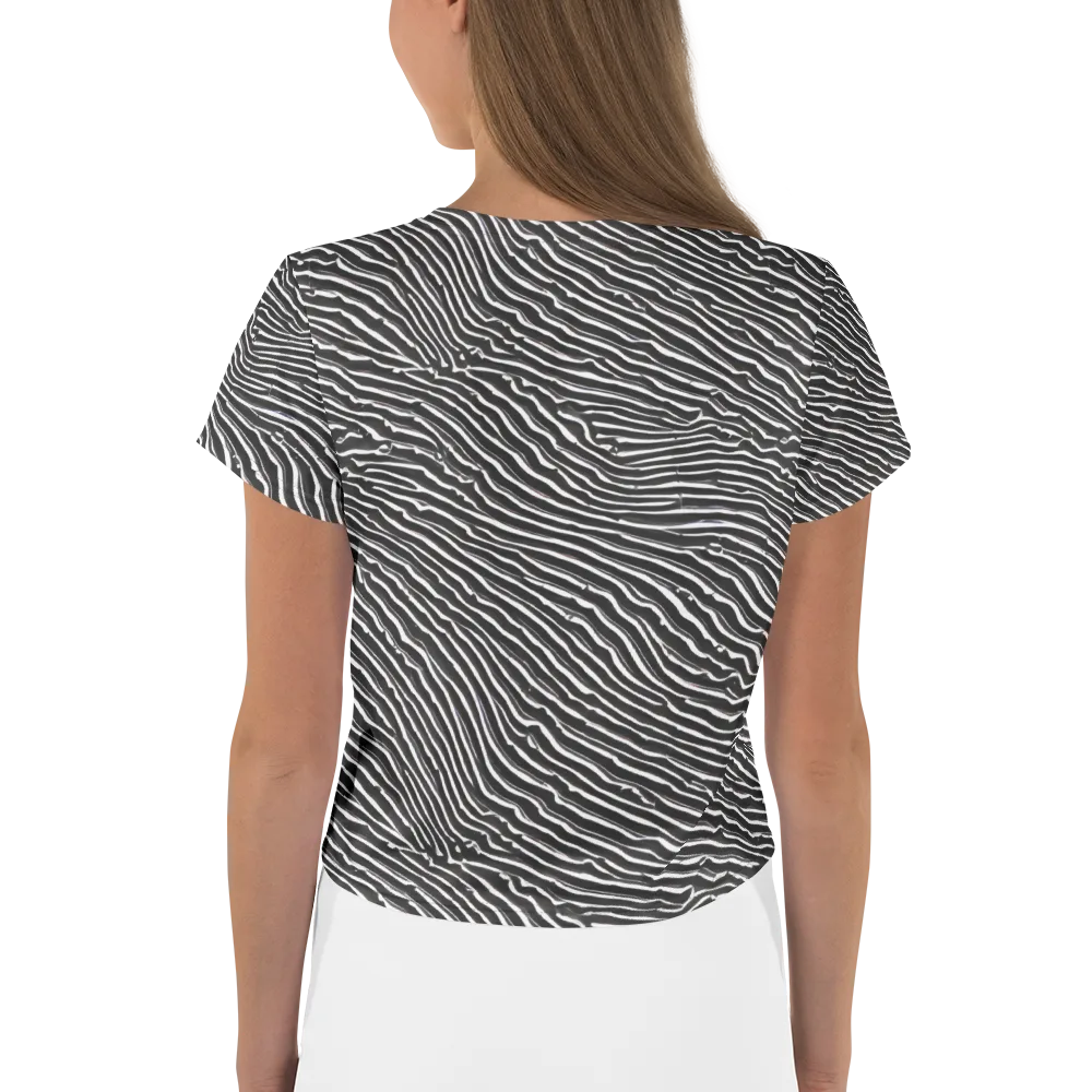 Hypnotic Waves on Crop Tee — Back