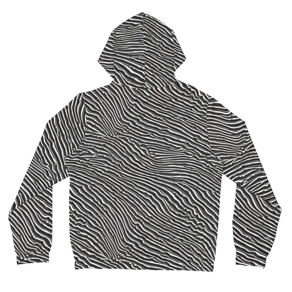 Hypnotic Waves on Women's Full-Zip Hoodie — Back