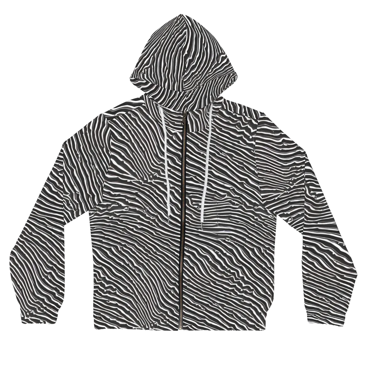 Hypnotic Waves on Women's Full-Zip Hoodie — Front