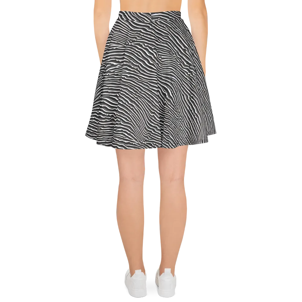 Hypnotic Waves on Skater Skirt — Back