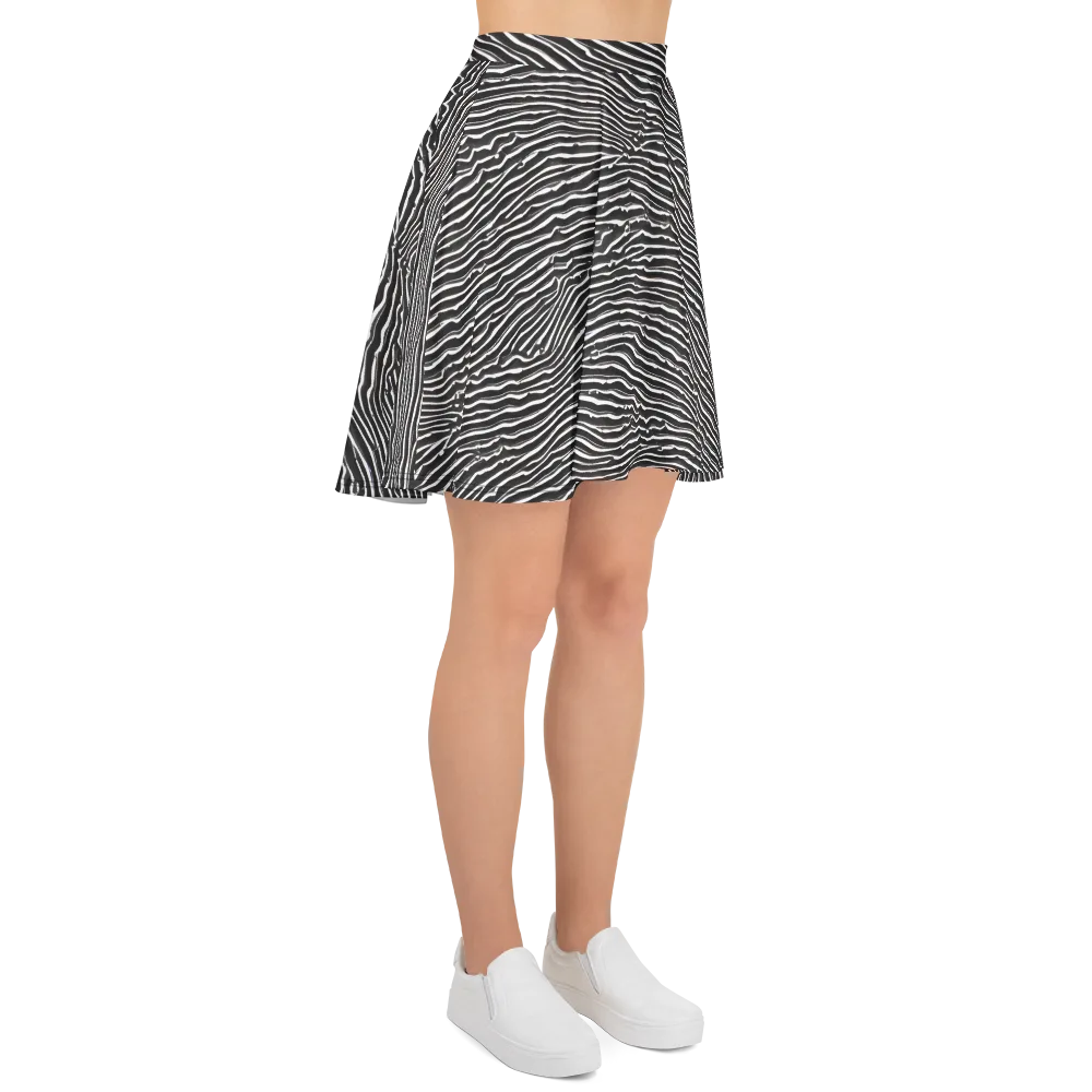 Hypnotic Waves on Skater Skirt — Right