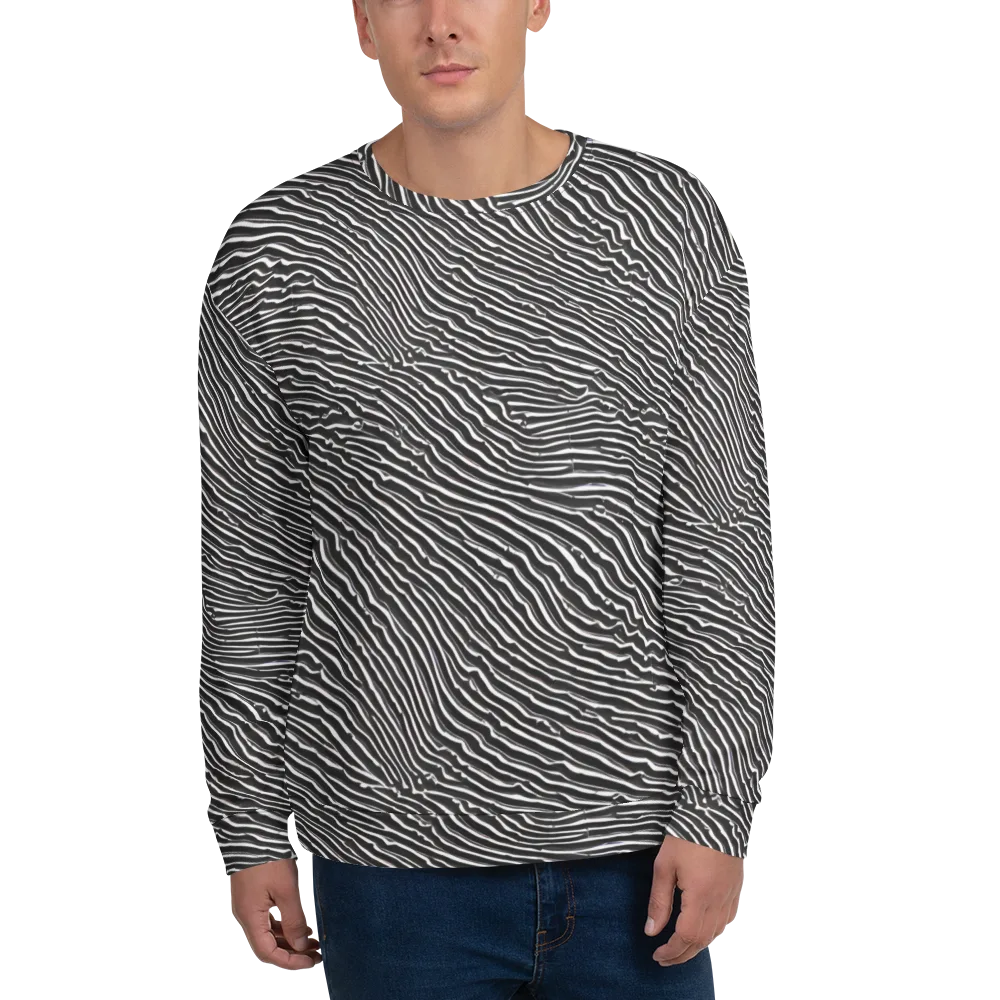 Hypnotic Waves on Sweatshirt — Front