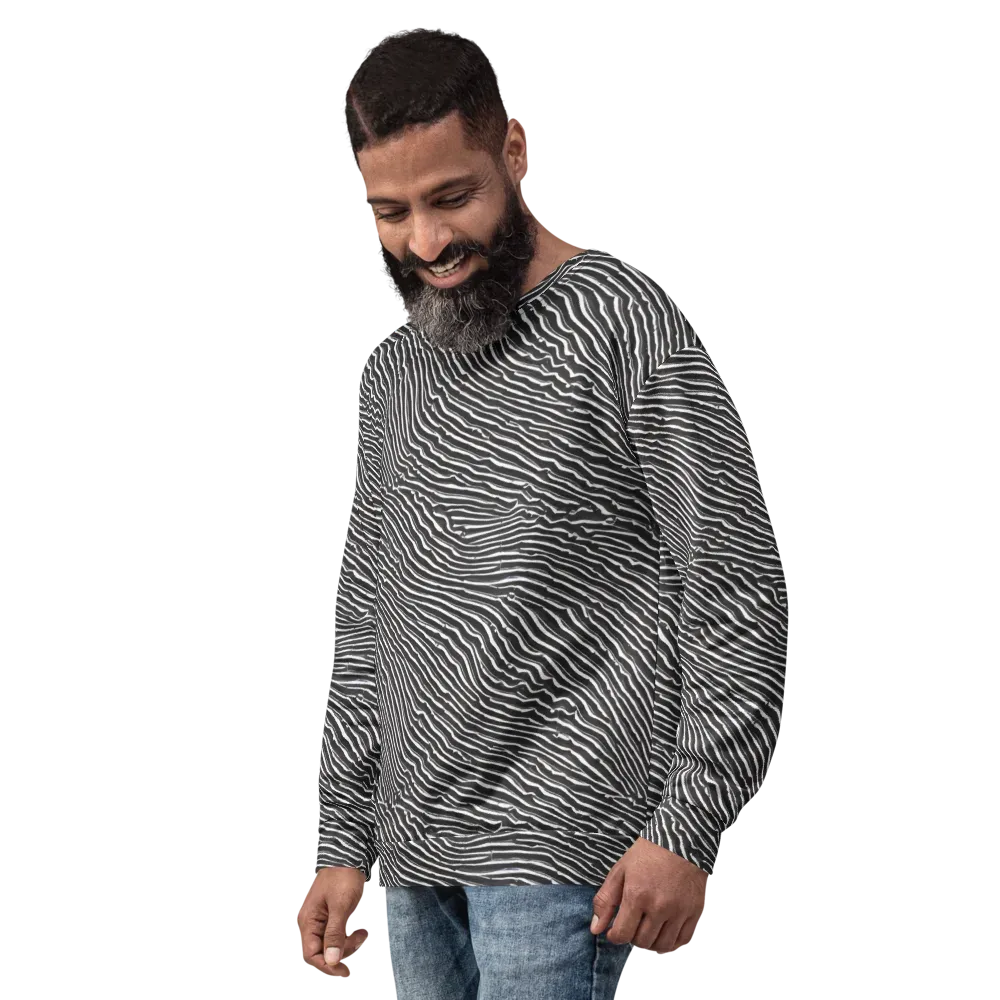Hypnotic Waves on Sweatshirt — Left Front