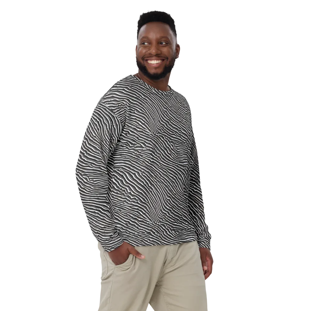 Hypnotic Waves on Sweatshirt — Front