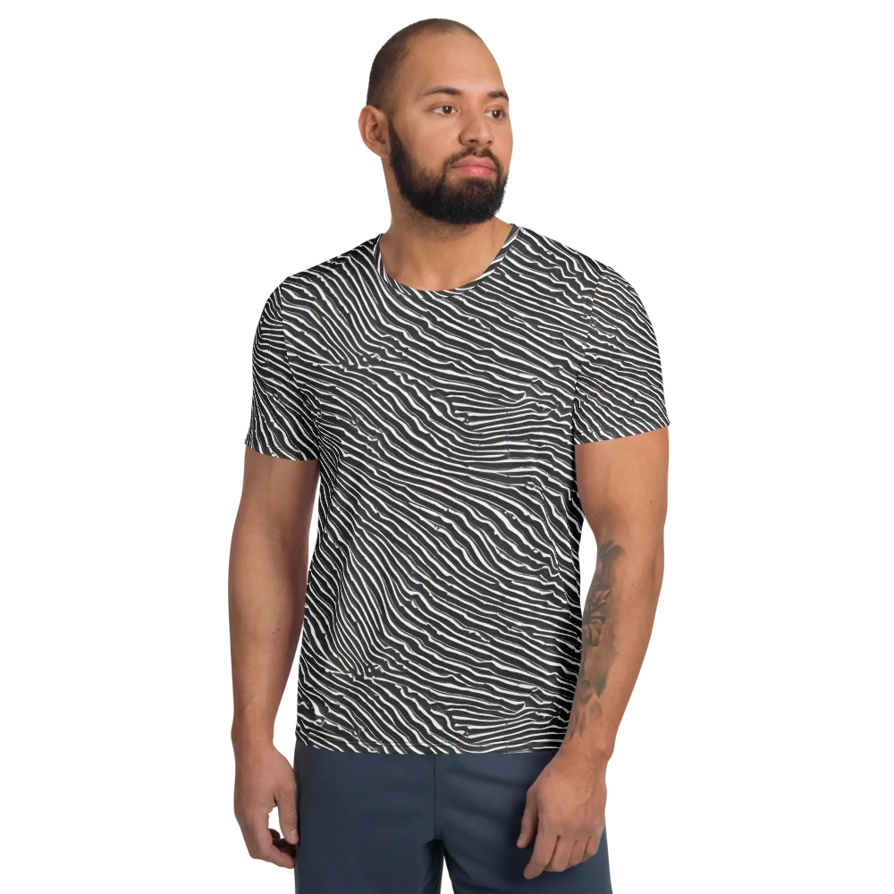 Hypnotic Waves on Men's Athletic T-Shirt — Front