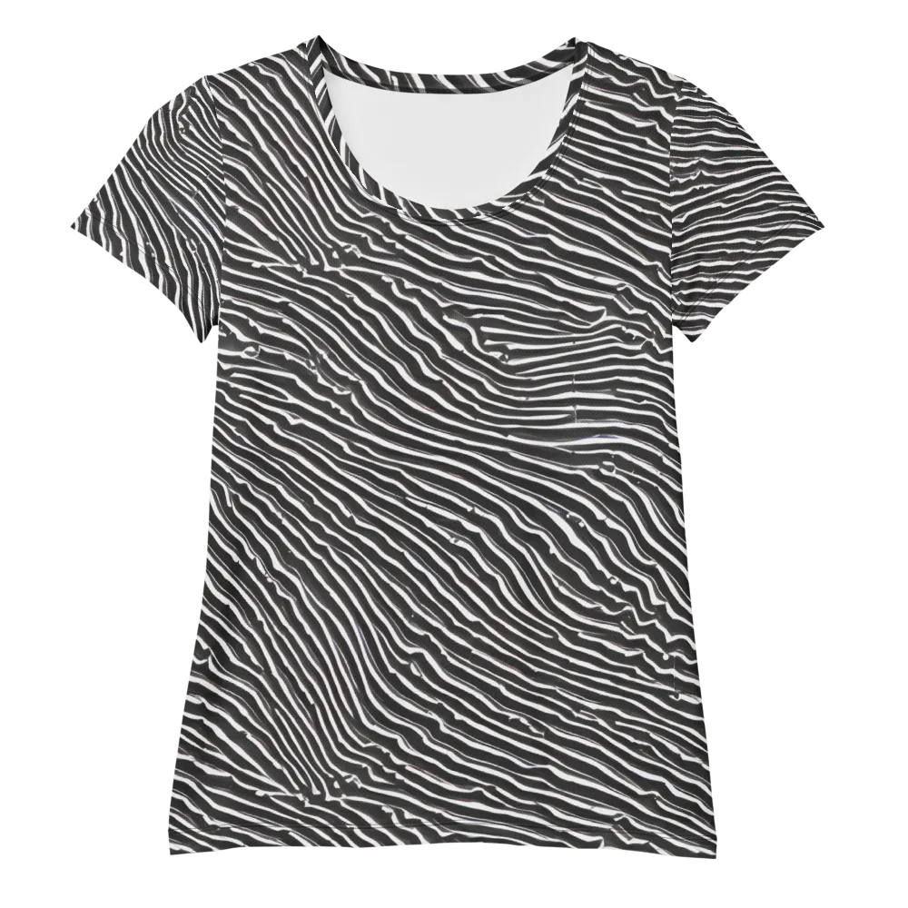 Hypnotic Waves on Women's Athletic T-Shirt — Front