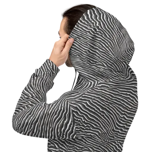 Hypnotic Waves on a Hoodie