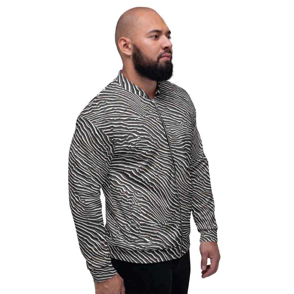 Hypnotic Waves on Bomber Jacket — Right
