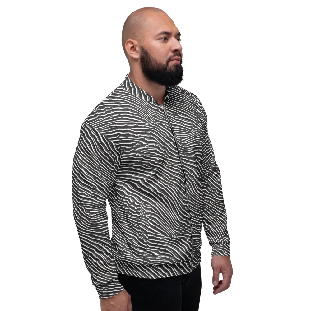 Hypnotic Waves on Bomber Jacket — Right