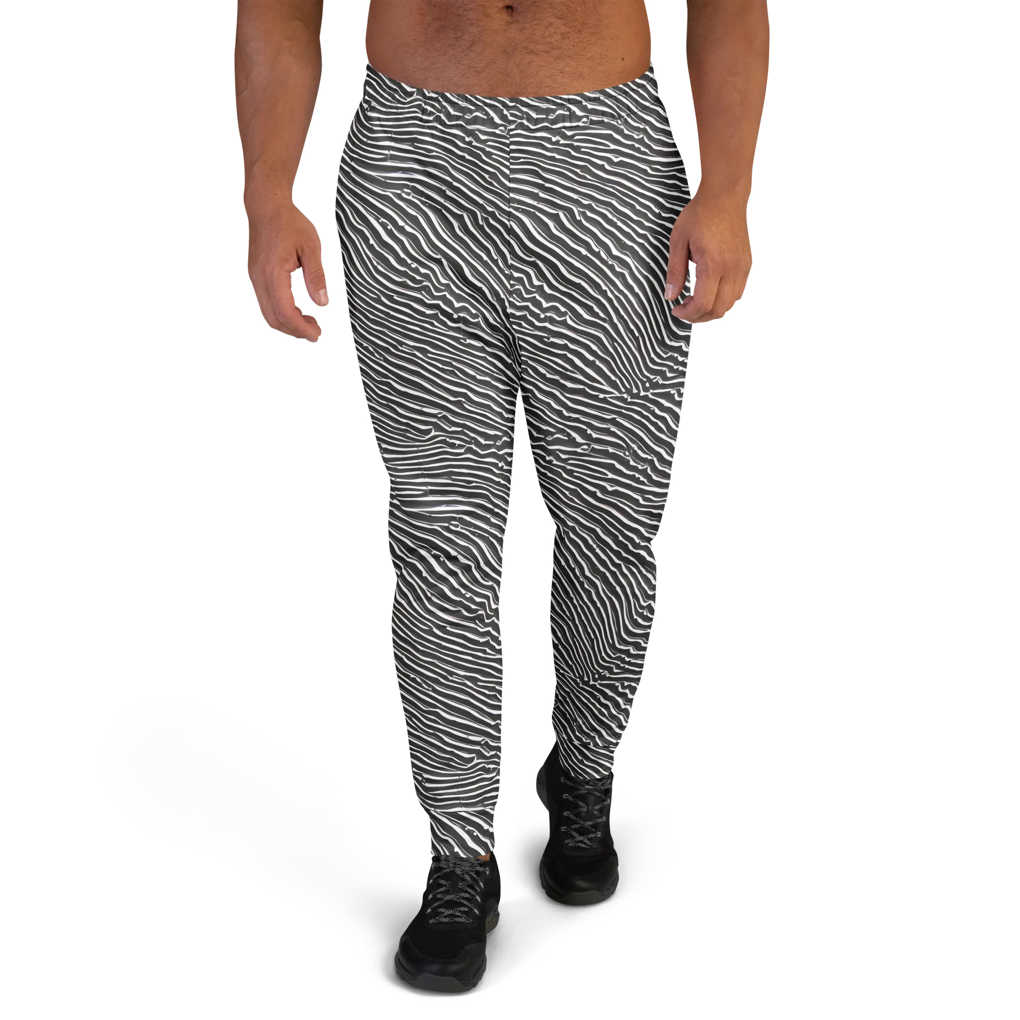 Hypnotic Waves on Men's Joggers — Front
