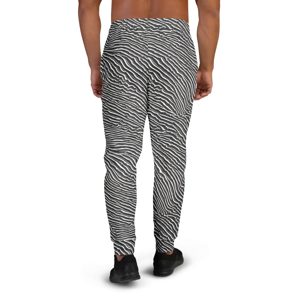 Hypnotic Waves on Men's Joggers — Back