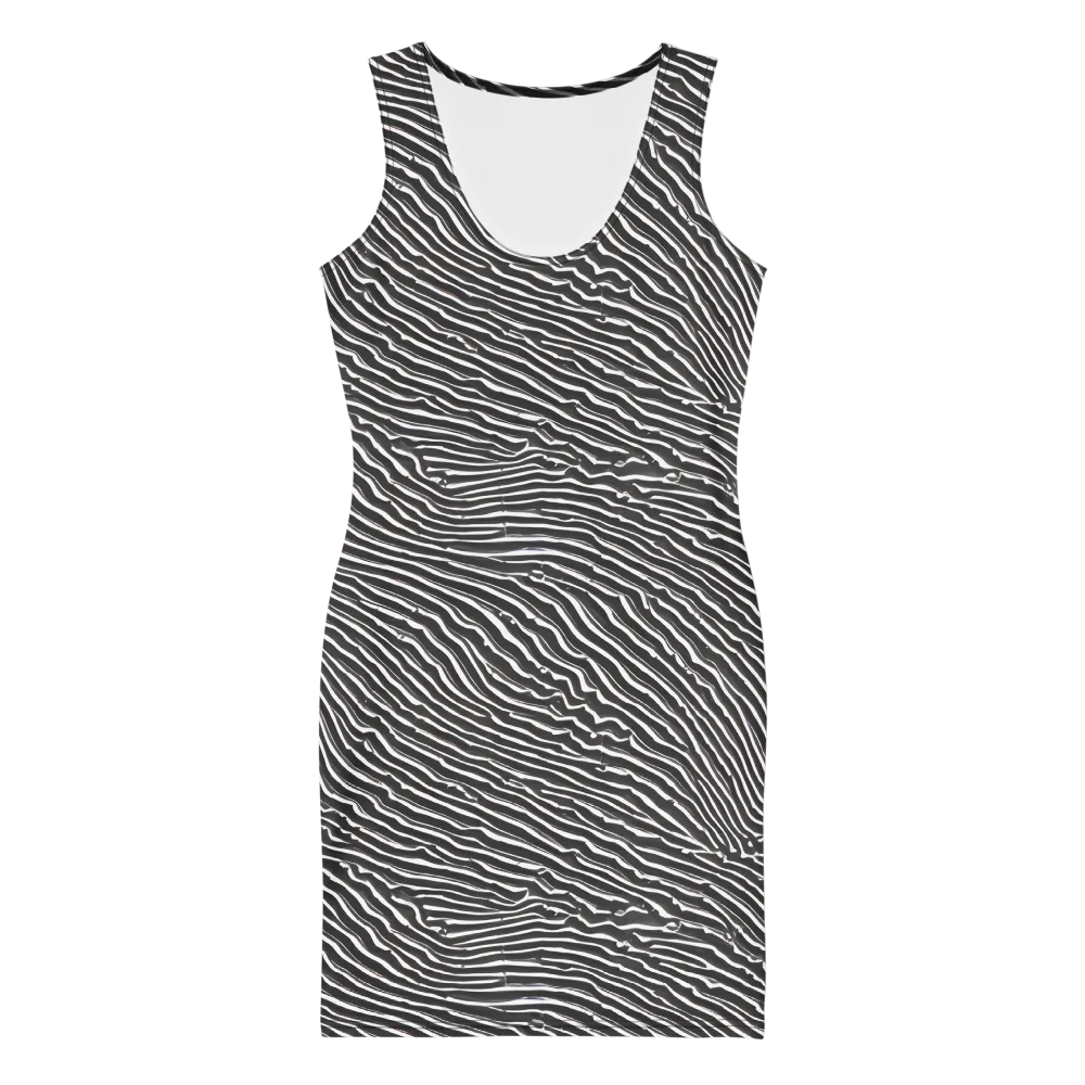 Hypnotic Waves on Bodycon Dress — Front