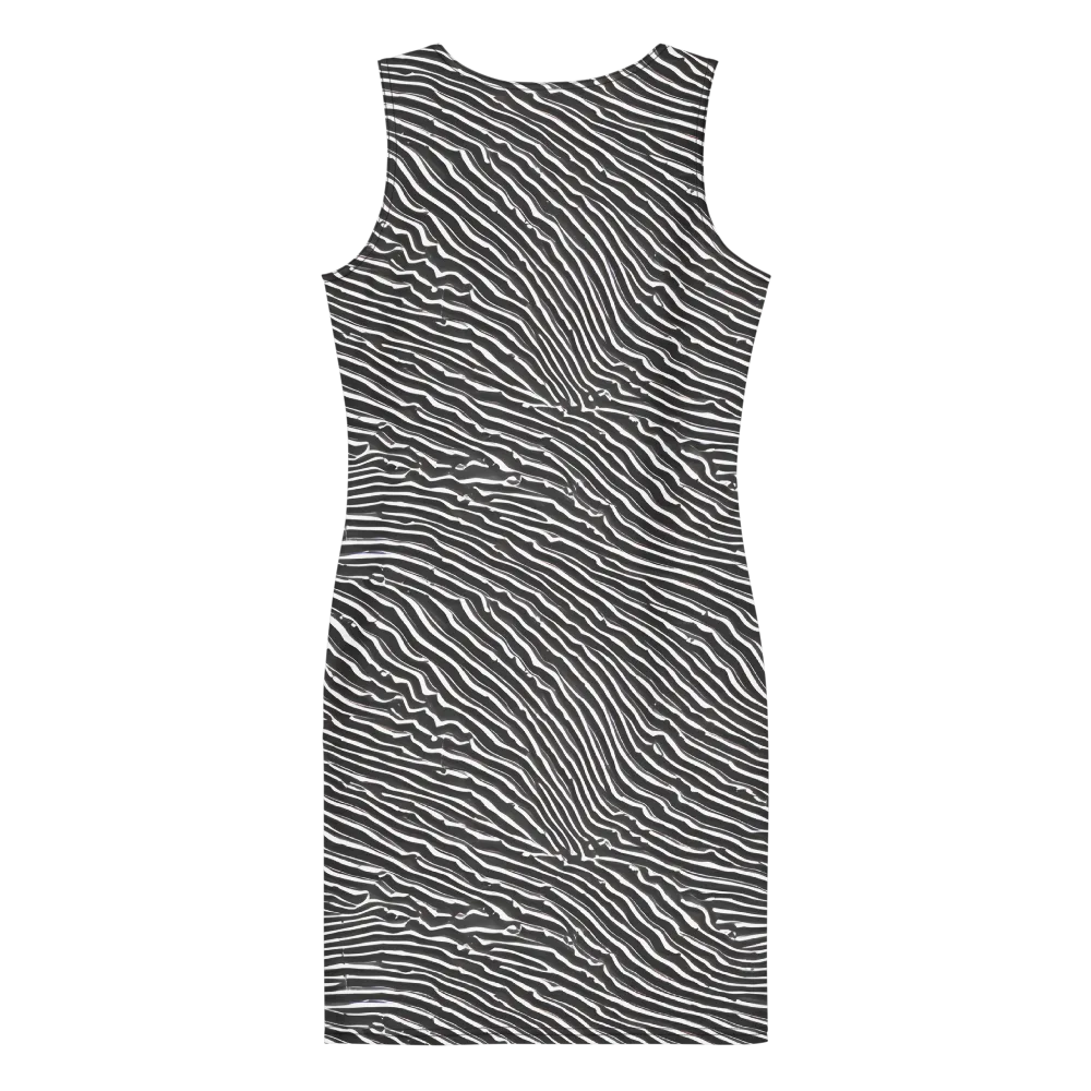 Hypnotic Waves on Bodycon Dress — Back