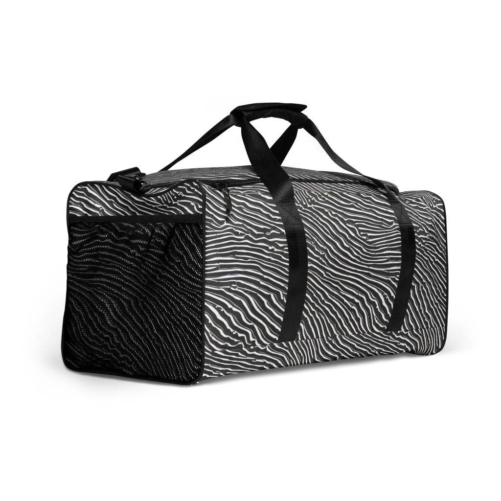 Hypnotic Waves on Duffle Bag — Right Front