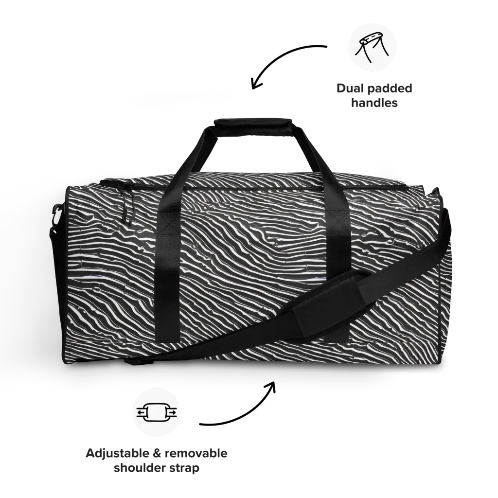 Hypnotic Waves on Duffle Bag — Front