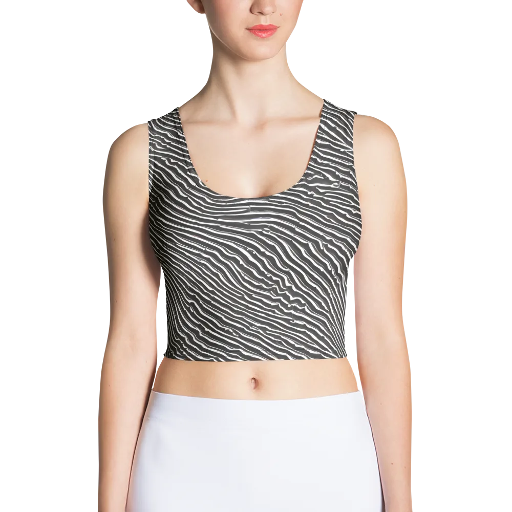 Hypnotic Waves on Crop Top — Front