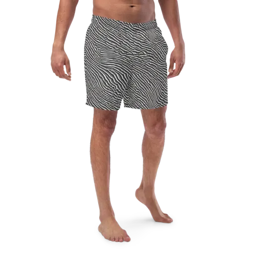 Hypnotic Waves on a Swim Trunks