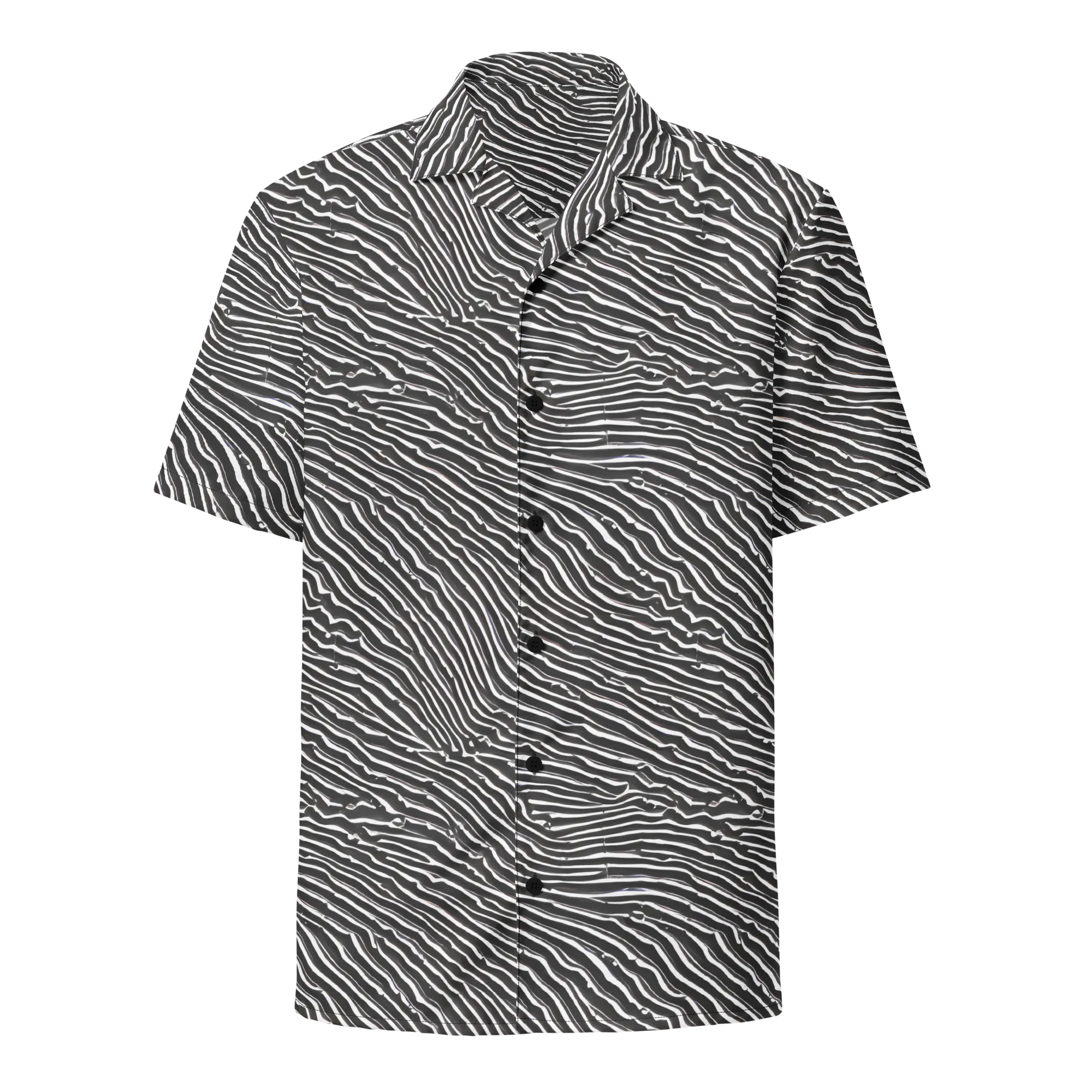 Hypnotic Waves on Button Shirt — Front