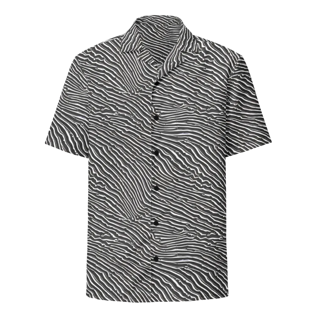 Hypnotic Waves on Button Shirt — Front