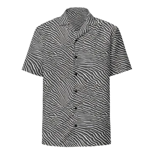 Hypnotic Waves on a Button Shirt