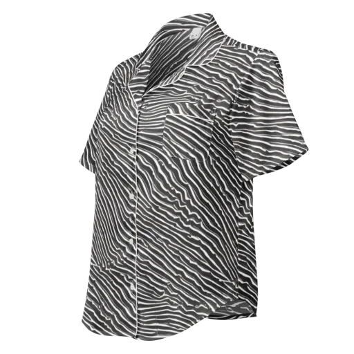 Hypnotic Waves on a Women's Short Sleeve Pajama Top