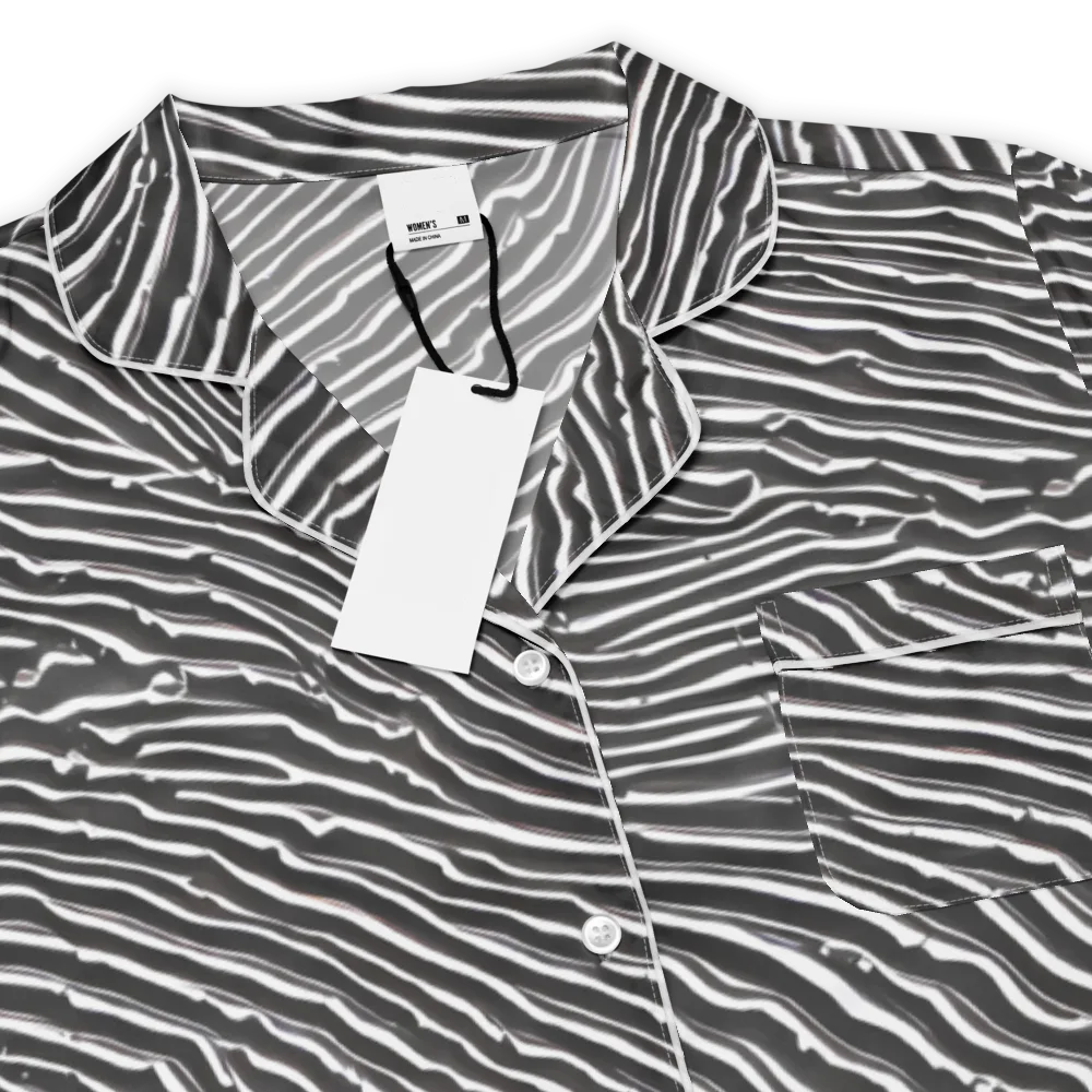 Hypnotic Waves on Women's Short Sleeve Pajama Top — Product details