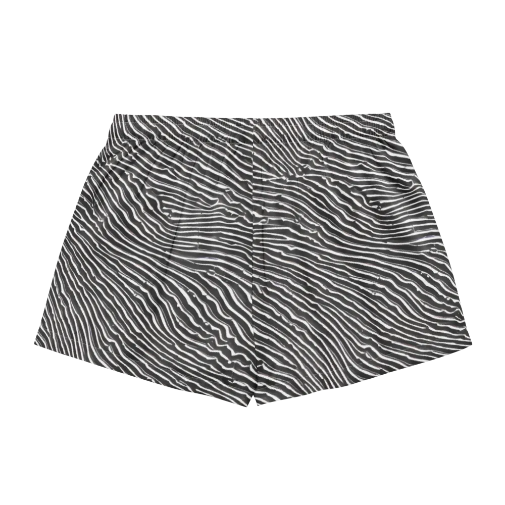 Hypnotic Waves on Women's Pajama Shorts — Back