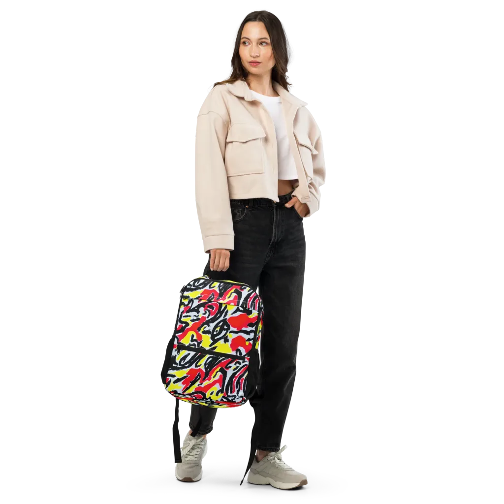 Cosmic Brushstrokes on Utility Backpack — Front