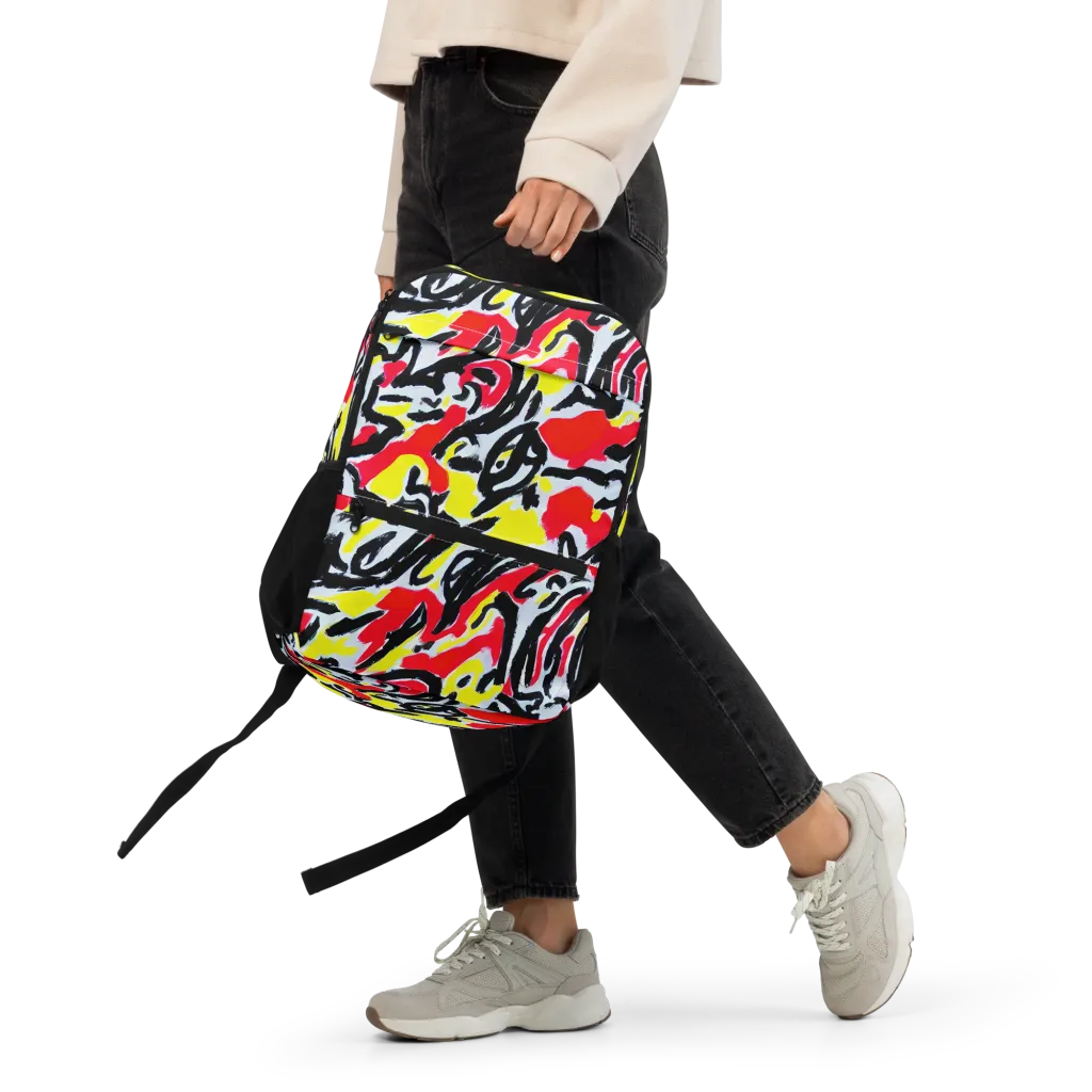 Cosmic Brushstrokes on Utility Backpack — Front
