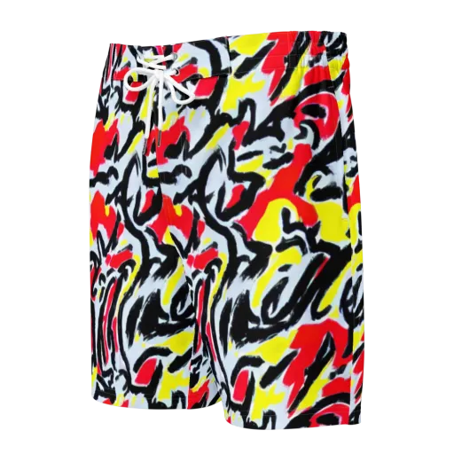 Cosmic Brushstrokes on a Men's Board Shorts