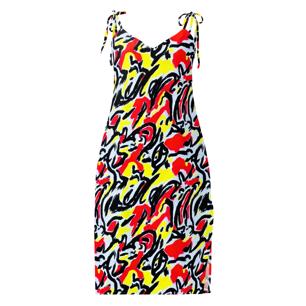 Cosmic Brushstrokes on Slip Dress — Front