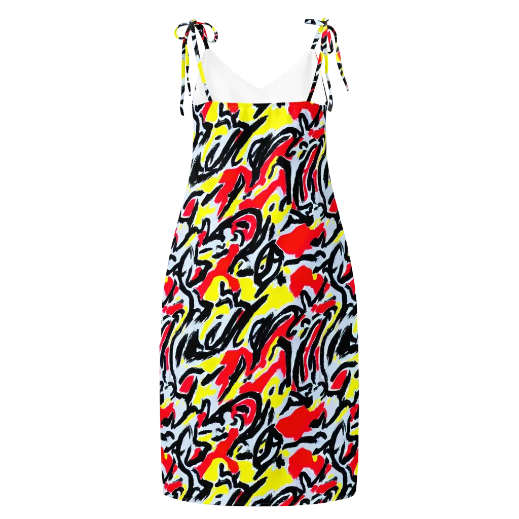 Cosmic Brushstrokes on Slip Dress — Back