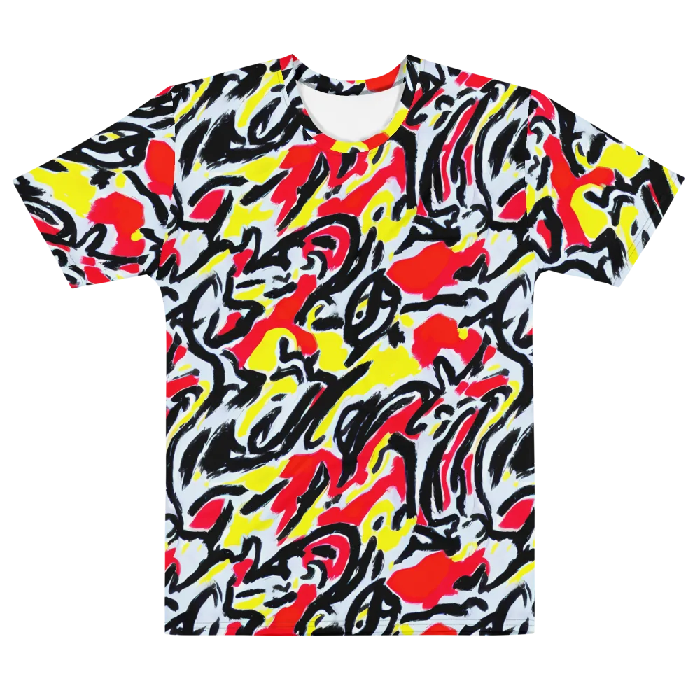 Cosmic Brushstrokes on Men's Cotton Crew Neck T-Shirt — Front