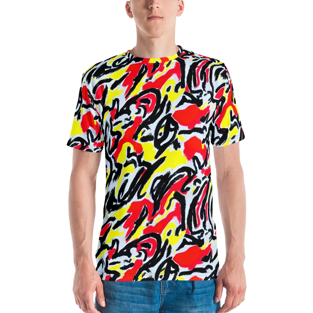 Cosmic Brushstrokes on Men's Crew Neck T-Shirt — Front