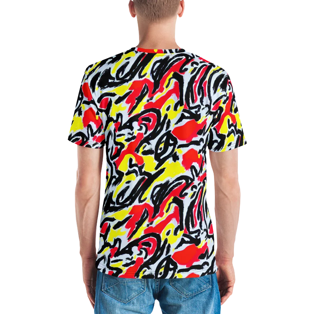 Cosmic Brushstrokes on Men's Crew Neck T-Shirt — Back