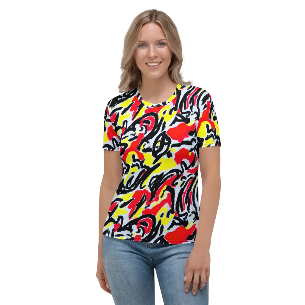 Cosmic Brushstrokes on Women's Crew Neck T-Shirt — Front