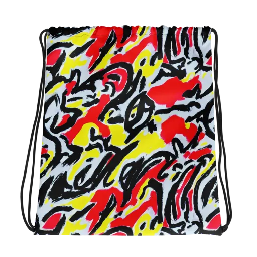 Cosmic Brushstrokes on a Drawstring Bag