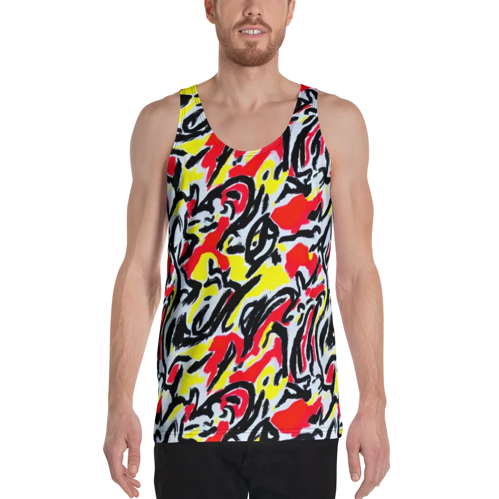 Cosmic Brushstrokes on Men's Tank Top — Front