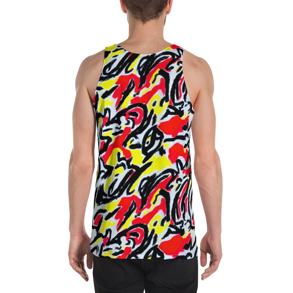 Cosmic Brushstrokes on Men's Tank Top — Back