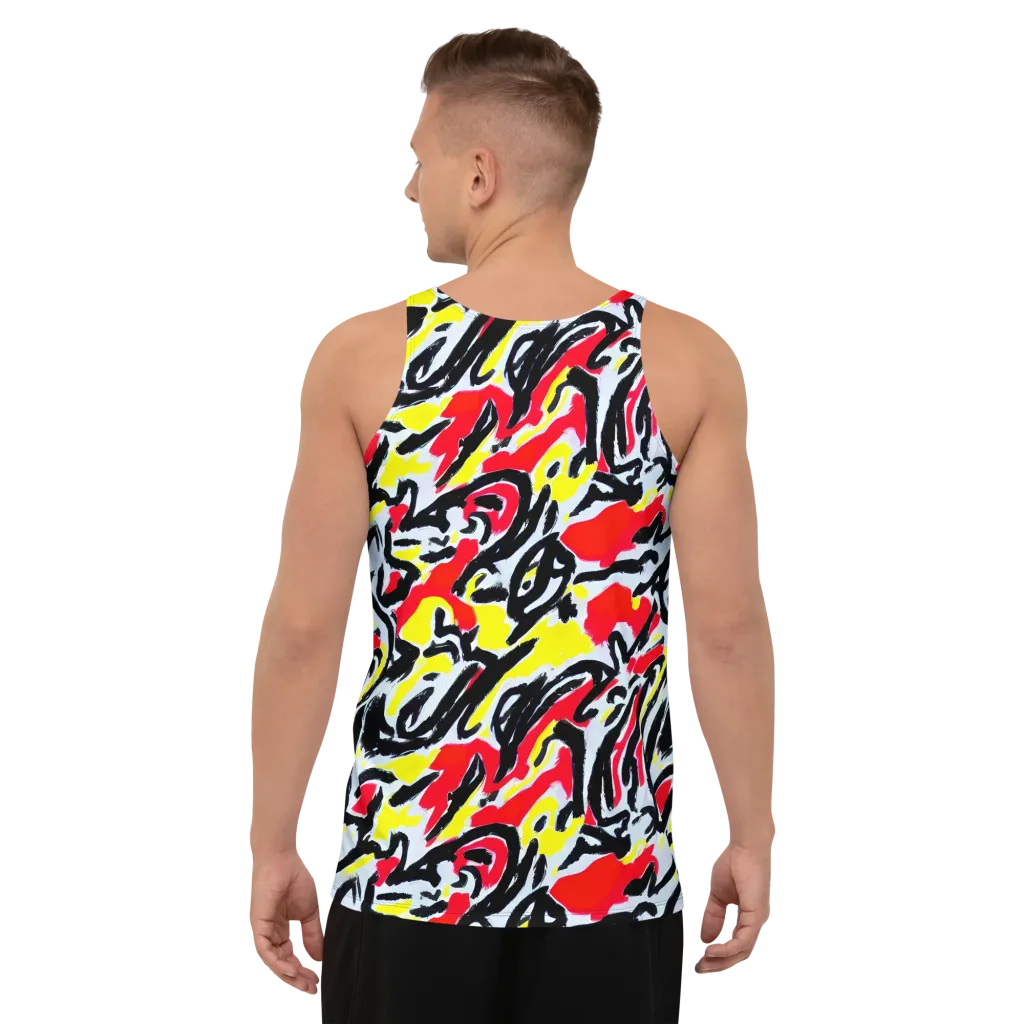 Cosmic Brushstrokes on Men's Tank Top — Back