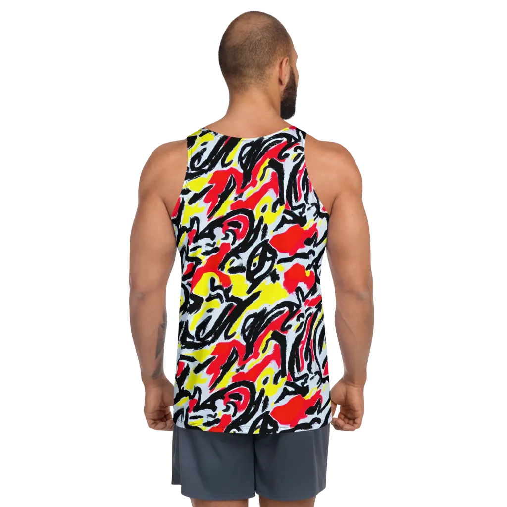 Cosmic Brushstrokes on Men's Tank Top — Back