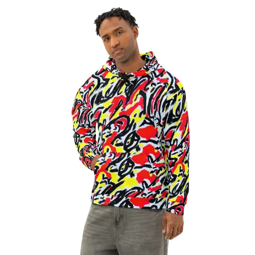 Cosmic Brushstrokes on a Cotton Hoodie
