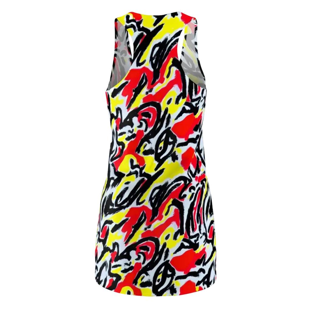 Cosmic Brushstrokes on Racerback Dress — Back