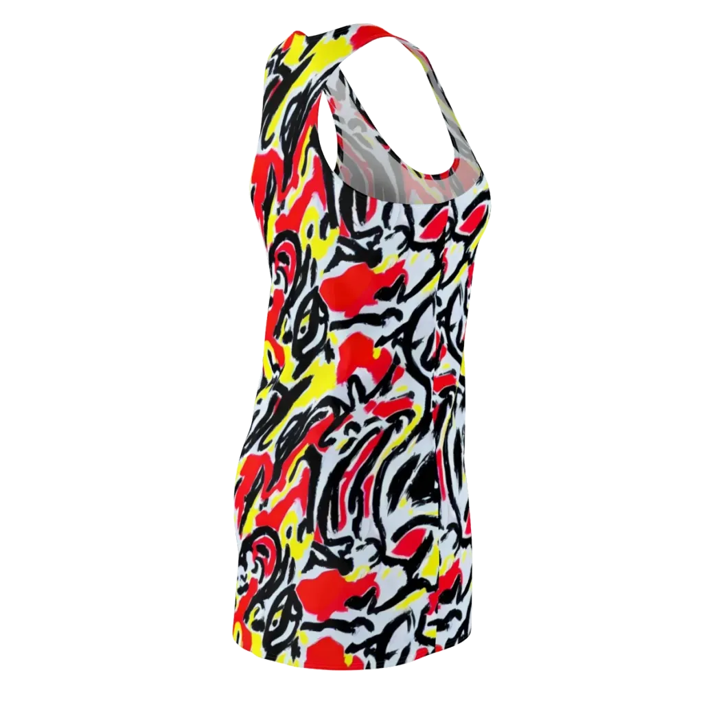 Cosmic Brushstrokes on Racerback Dress — Back Side