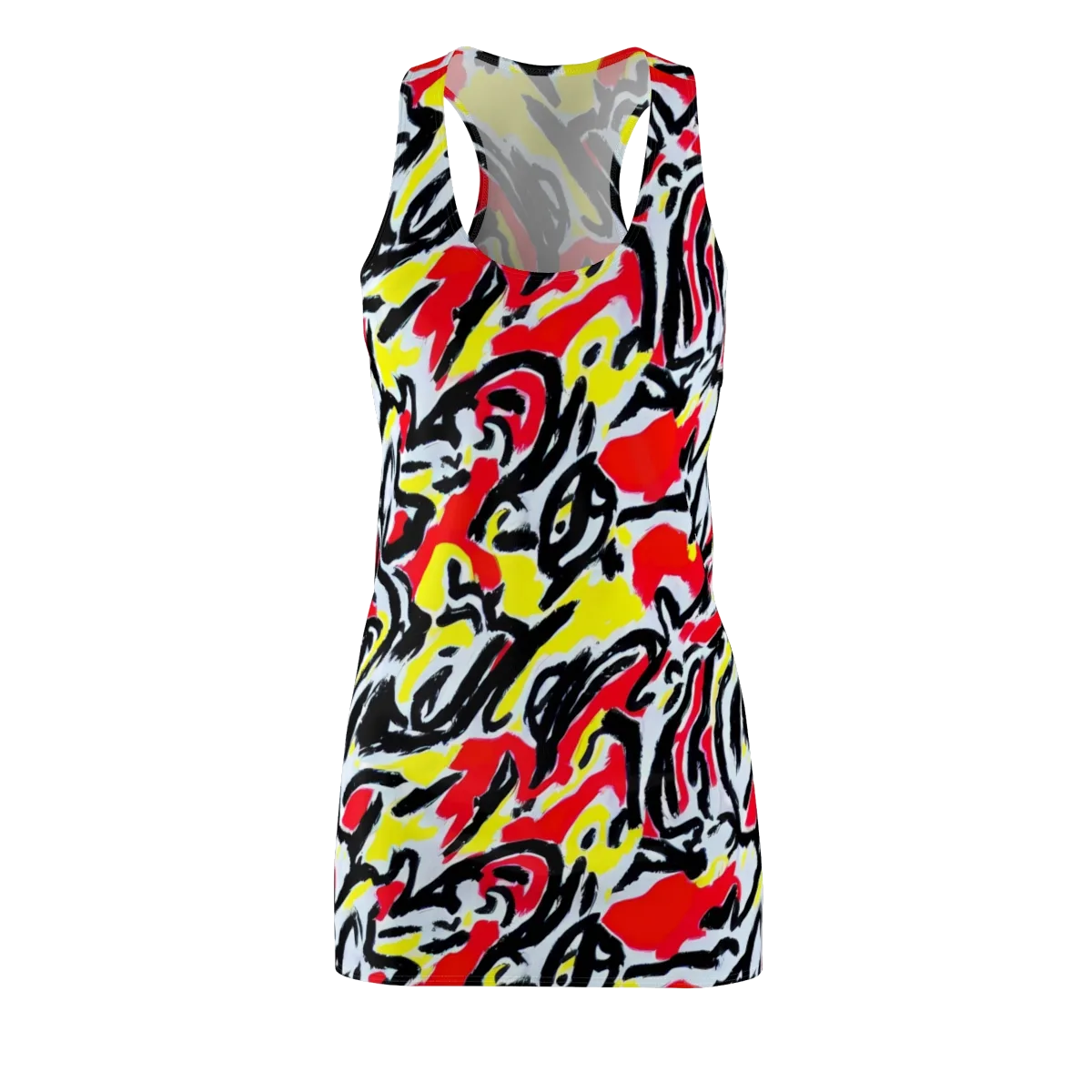 Cosmic Brushstrokes on Racerback Dress — Front