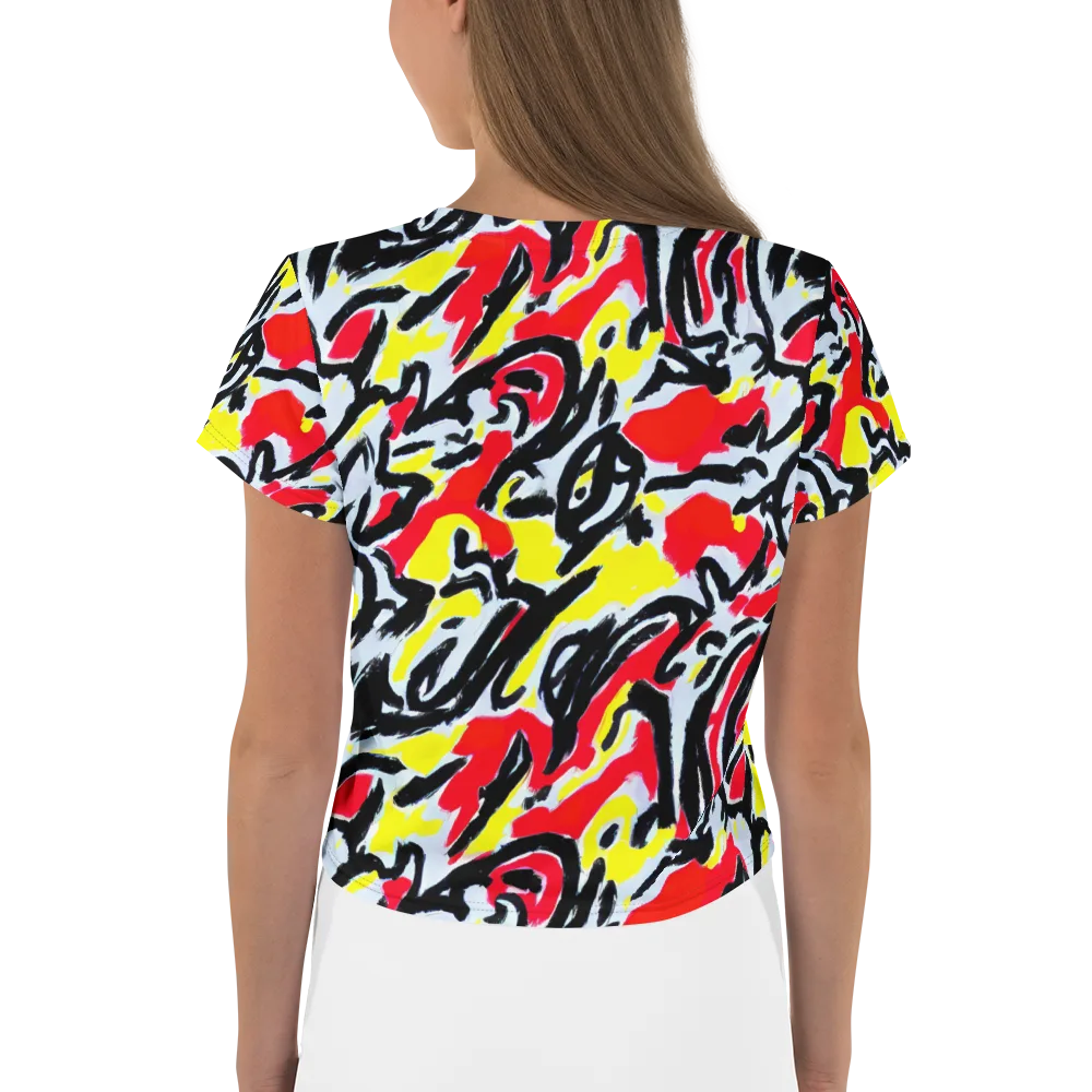 Cosmic Brushstrokes on Crop Tee — Back