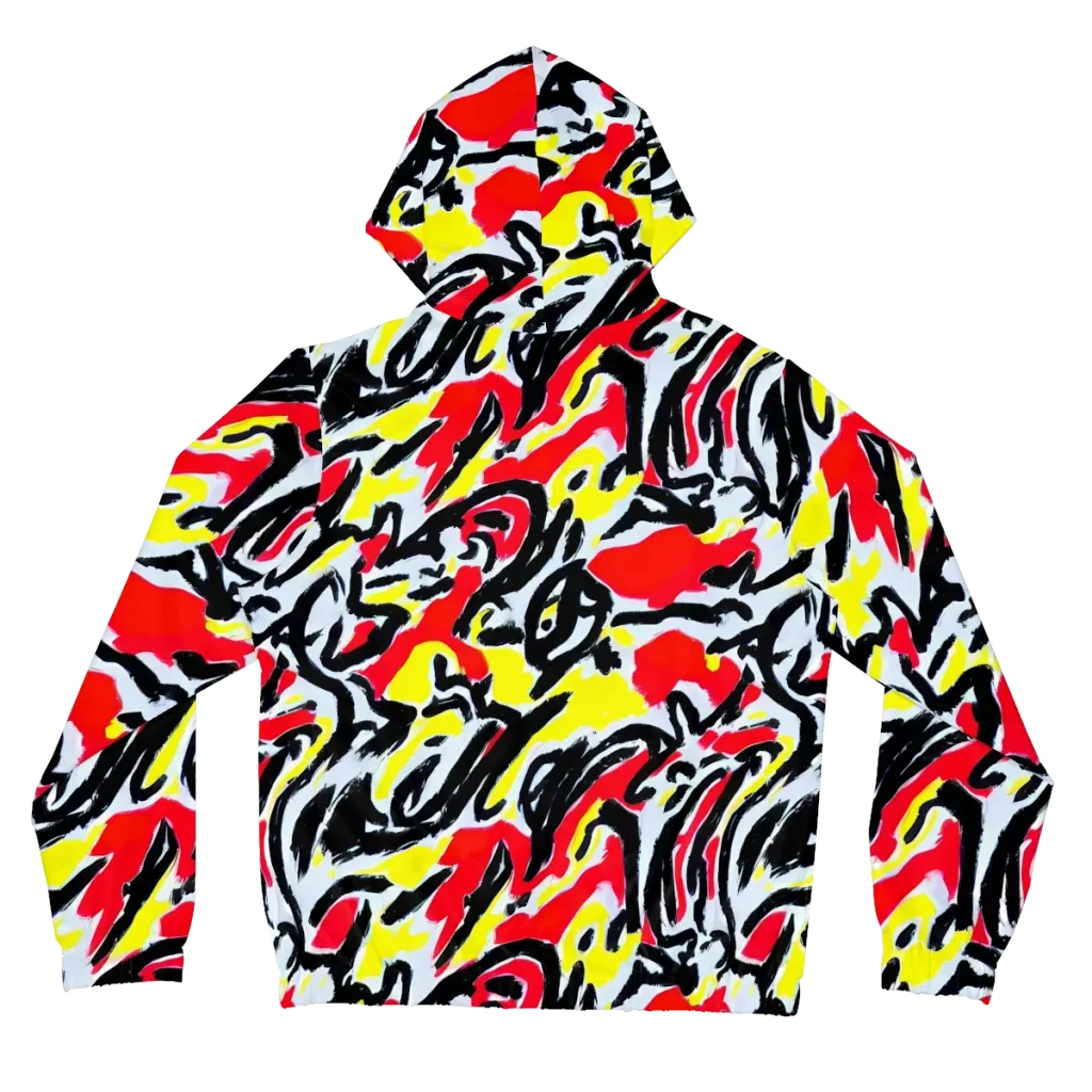 Cosmic Brushstrokes on Women's Full-Zip Hoodie — Back