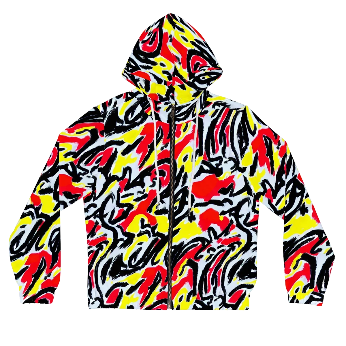 Cosmic Brushstrokes on Women's Full-Zip Hoodie — Front