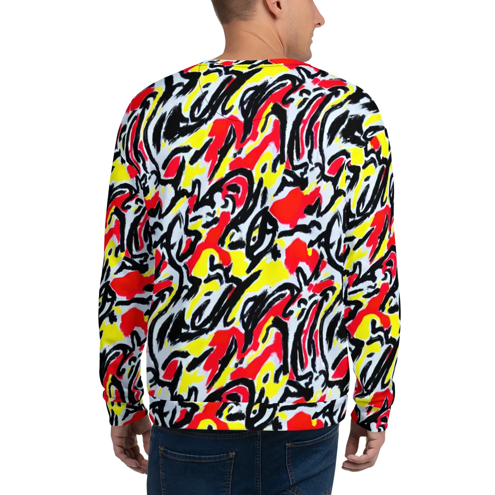 Cosmic Brushstrokes on Sweatshirt — Back